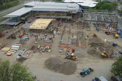 The construction site where the new North Wing of The Corning Museum is taking shape. courtesy: the corning museum